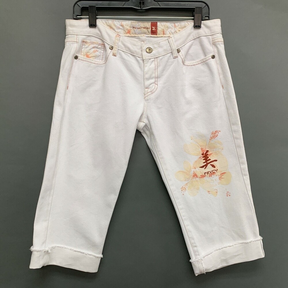 Privacy Wear Women's Pants Medium White Embroidered